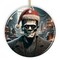 Grotesque Frankenstein with Santa Hat Ornament, Spooky Holiday Gift for Horror Fans